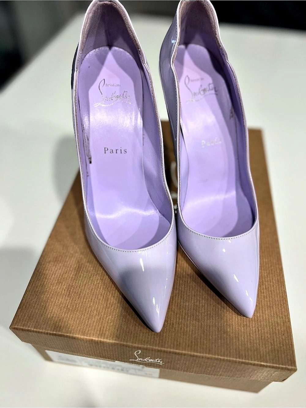 Christian Louboutin Hot Chick 100 Patent Heels Pink & Red EU 38
